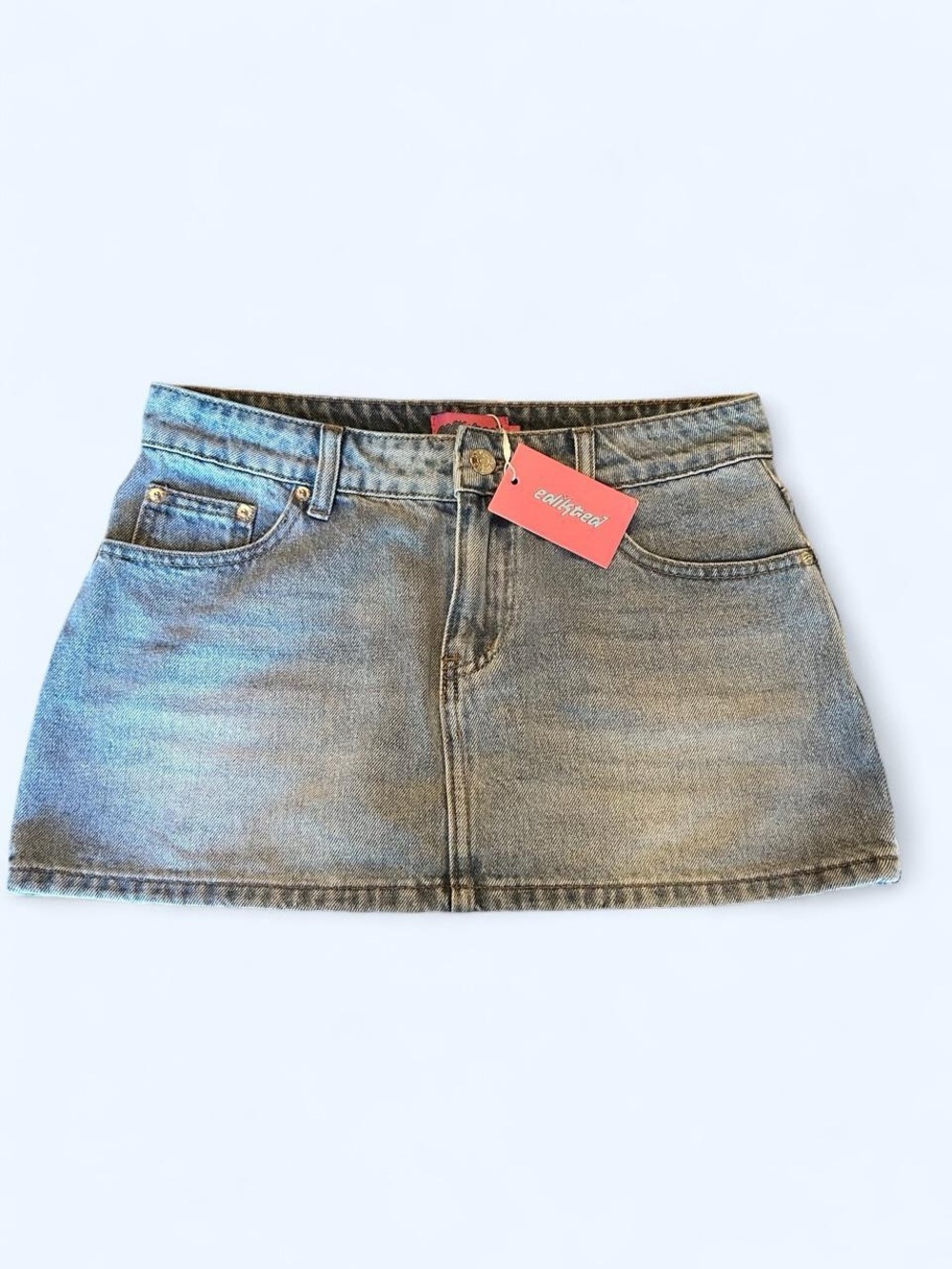 Edikted Denim Mini Skirt